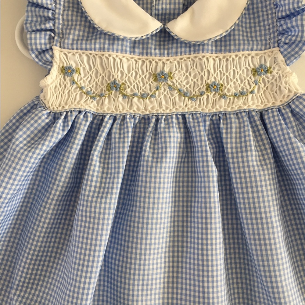 Little girls hand smocked dress